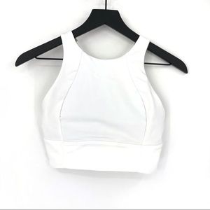 LULULEMON Free To Be Serene Bra High Neck Long Line White 6